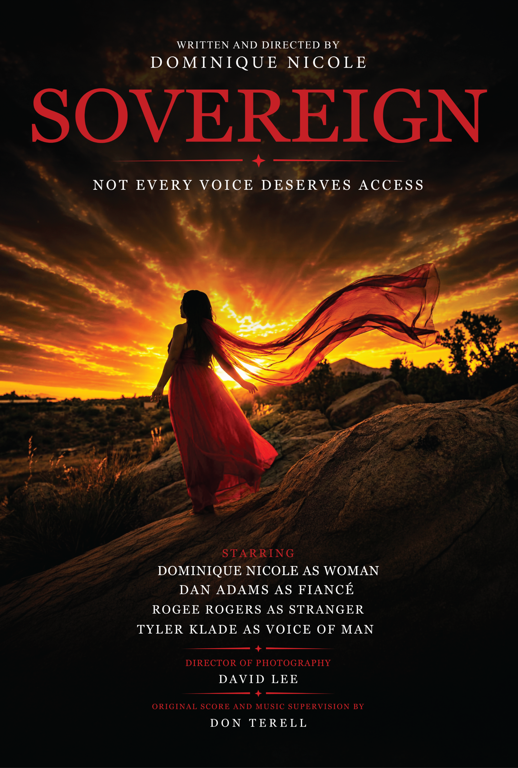 Poster for film SOVEREIGN, By Dominique Nicole 
